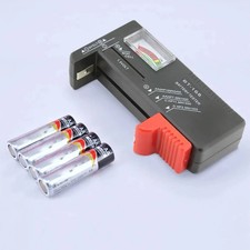 Battery Tester Checker Universal For AA AAA C D 9V 1.5V Button Cell Batteries US