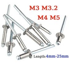 Blind Rivet Aluminum Dome Steel Shank Mandrel Exhaust Rivet Pull Rivet M3.2~M5