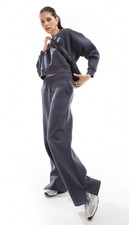 TALA Active Oversized Club Hoodie + Wide Leg Joggers in Charcoal, Size S