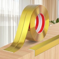 Mavionor Gold Wall Corner Protector Trim, Peel  Stick, 1.6"x20Ft, Flexible PVC