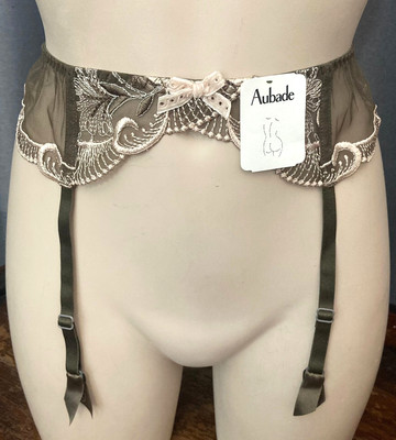 AUBADE J250 Strapse Spitzen Gr.40 M Sexy Riemen Strumpf Gürtel Luxus Wäsche