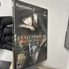 Factory Sealed FATAL FRAME III 3 The Tormented PLAYSTATION 2 Tecmo PS2 Horror