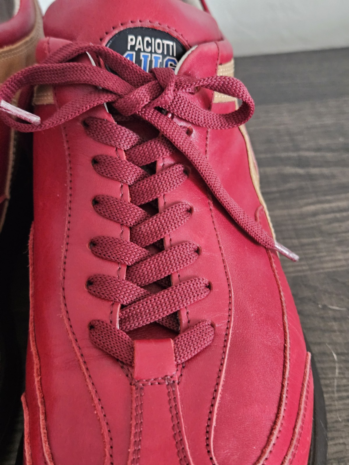 Clean Cesare Paciotti 4US Python Leather Red Lace… - image 14