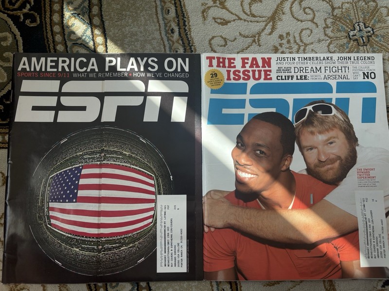 Two ESPN Magazines - American Plays On - The Fan Issue 2011