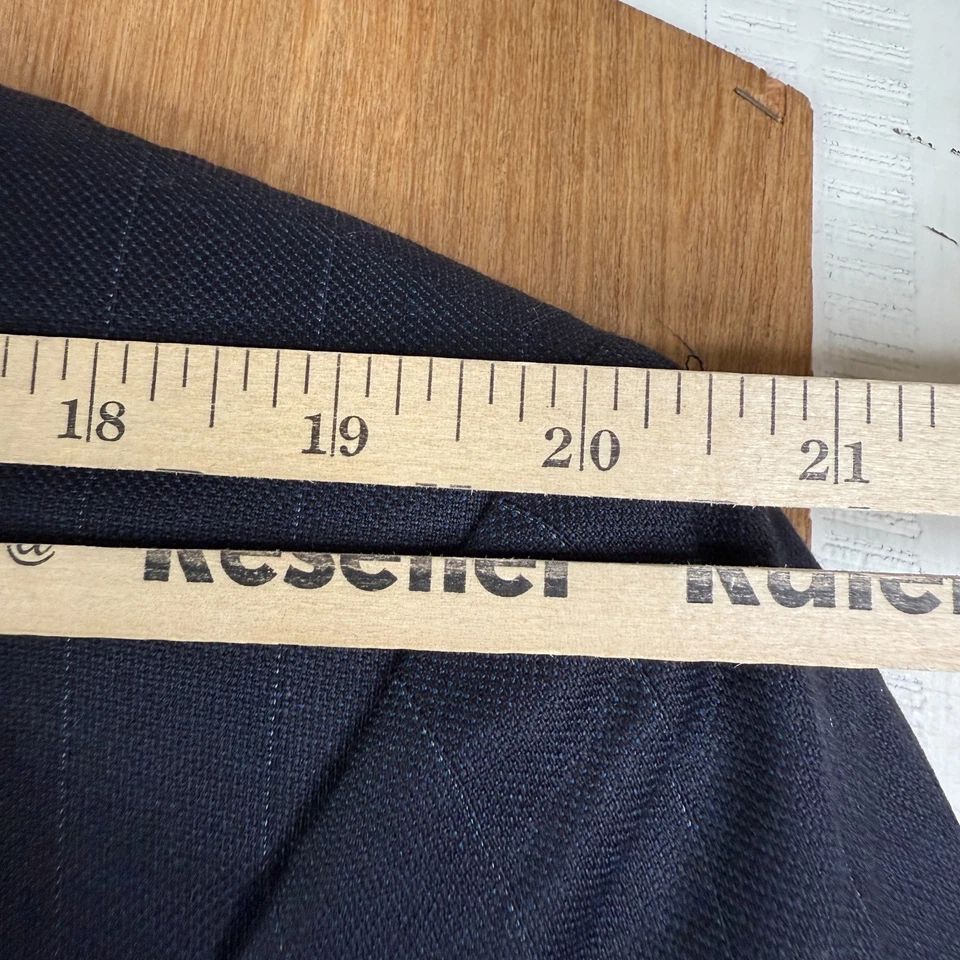 Traje Chaqueta Canali Para Hombres 46R Azul Marino Rayas Doble Pecho Lana Blazer Pico Foto 4 de 4