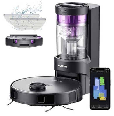 #ad Eureka NER E10s Robot Vacuum Mop with Bagless Self Emptying Station New. $225.00