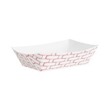 Boardwalk 30LAG025 Paper Food Baskets 0.25 Lb Red/White 1000/carton