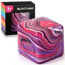 Fidget Toys Squishy Stress Cube, Swirl Balls for Kids Large, Purple