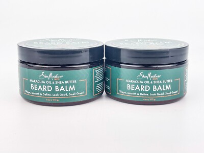 Shea Moisture Mens Beard Balm Maracuja Oil Shea Butter 4 Oz Lot of 2