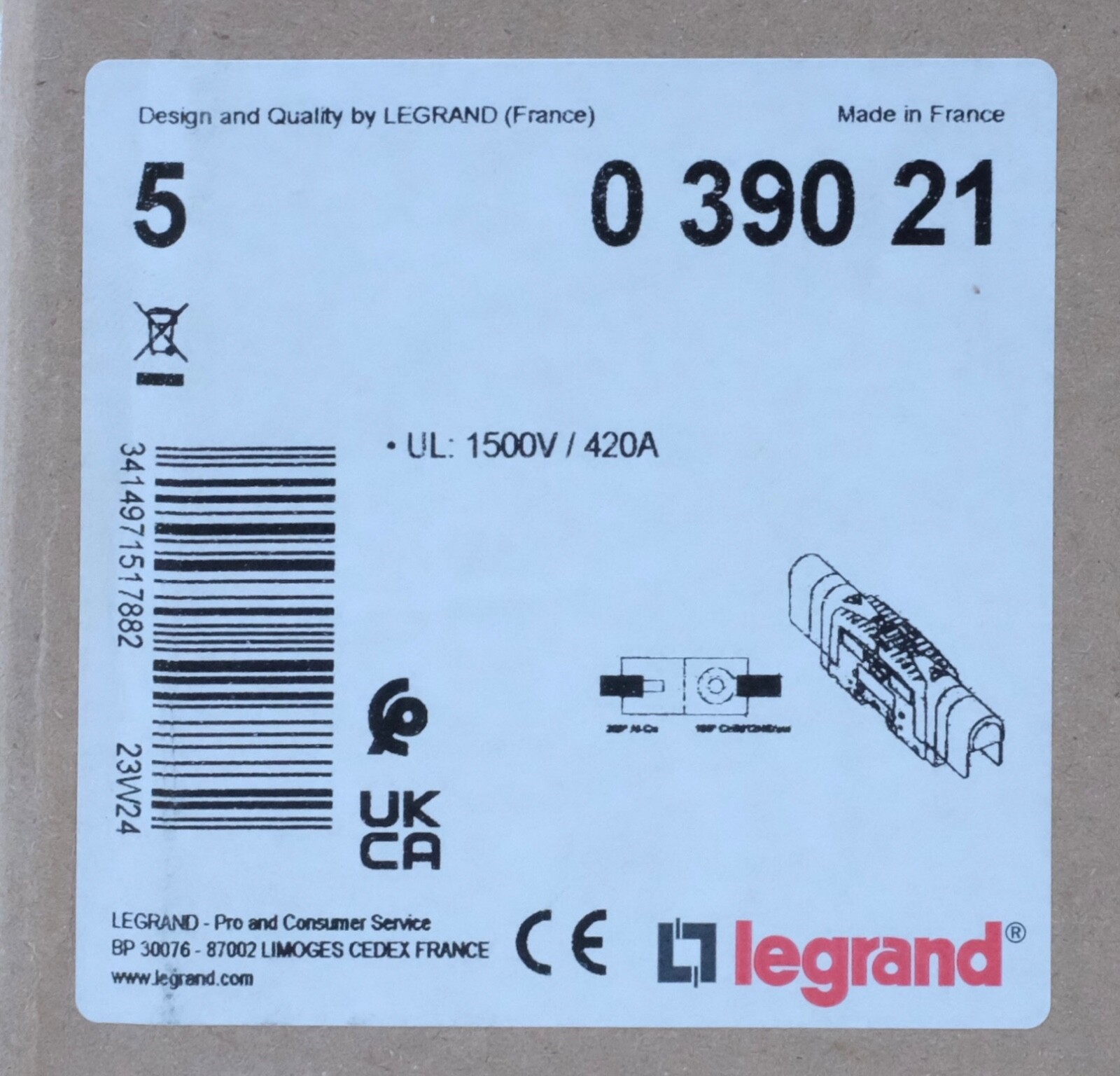 Bloc de jonction de puissance viking Legrand 039021 avec serrage anti desserrage