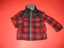 OshKosh B'gosh Reversible Fleece jacket 2T buffalo plaid black