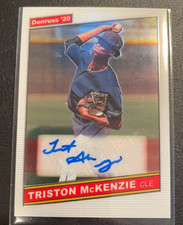 Triston McKenzie 2020 Donruss Optic Autograph Retro Auto Rookie RC