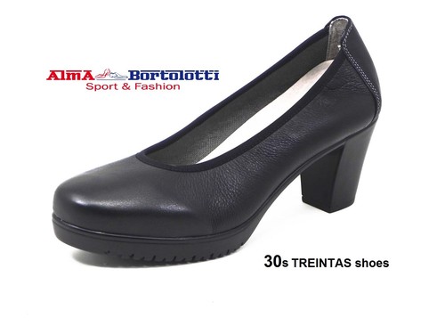 Scarpe basse da donna comode Confort art. 2286 in velluto nero e verni-  CommercioVirtuoso.it