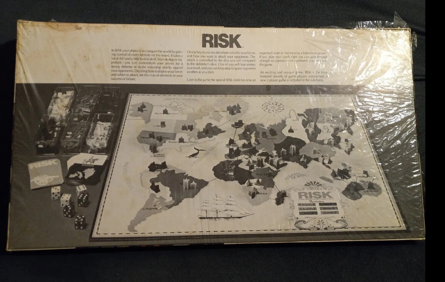 Rare! Risk Board Game 1975 Parker Brothers Complete NIB Partially Sealed! #0044