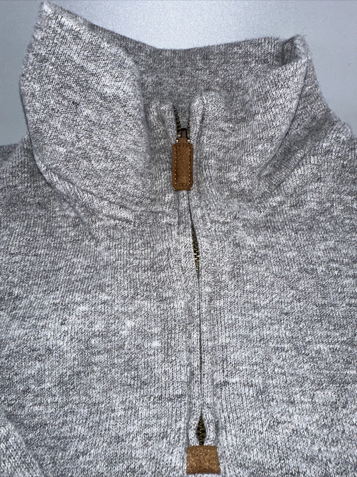 PONY Felpa pullover uomo RALPH LAUREN Estate grigio costola 1 4 cerniera L S taglia L