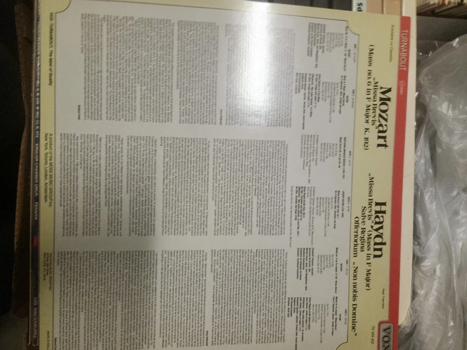 *РЕДКАЯ! MOZART - HAYDNMissa brevis 1980 LP TV 334 502 - Изображение 3 из 3