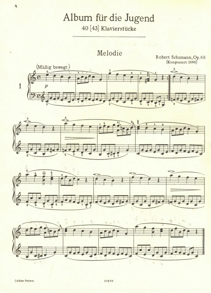 Schumann Album For Young Opus 68 Piano Sheet Music Book - Image 3 of 4