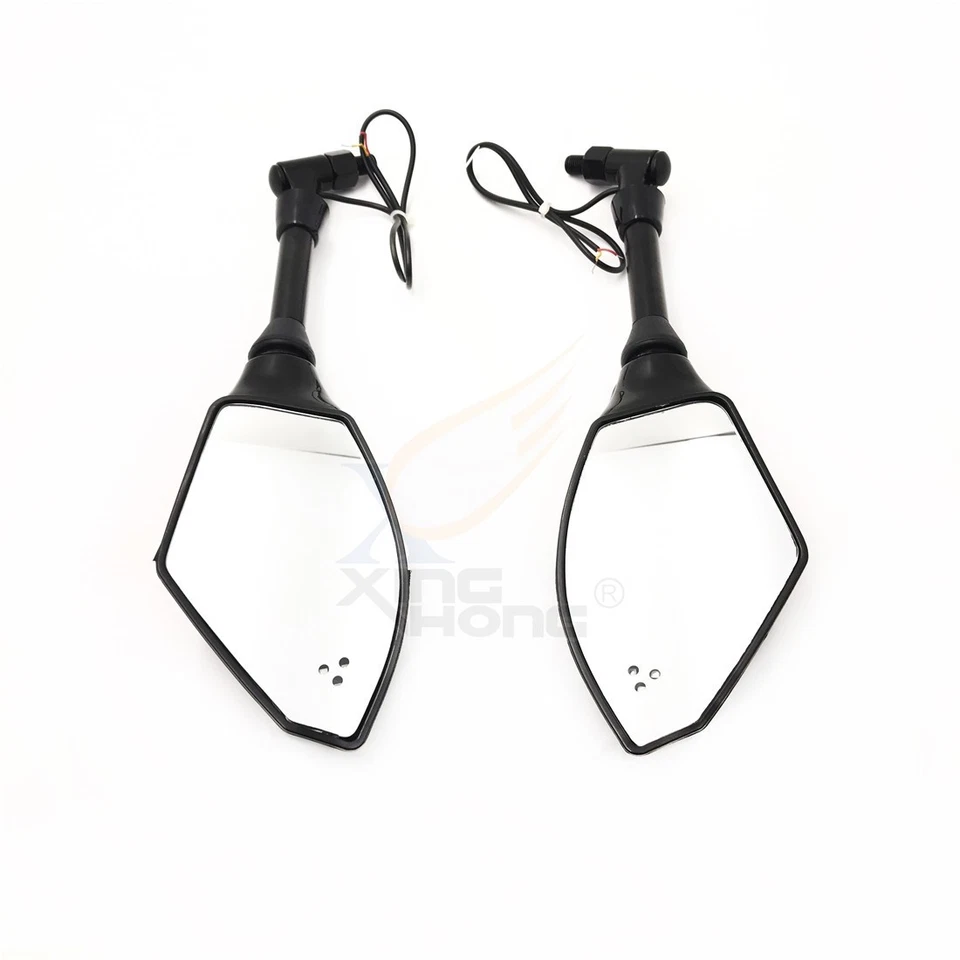 Par de espejos retrovisores de 10 mm con intermitente LED para SUZUKI GSXR600 GSXR750 GSXR1000 Foto 4 de 4