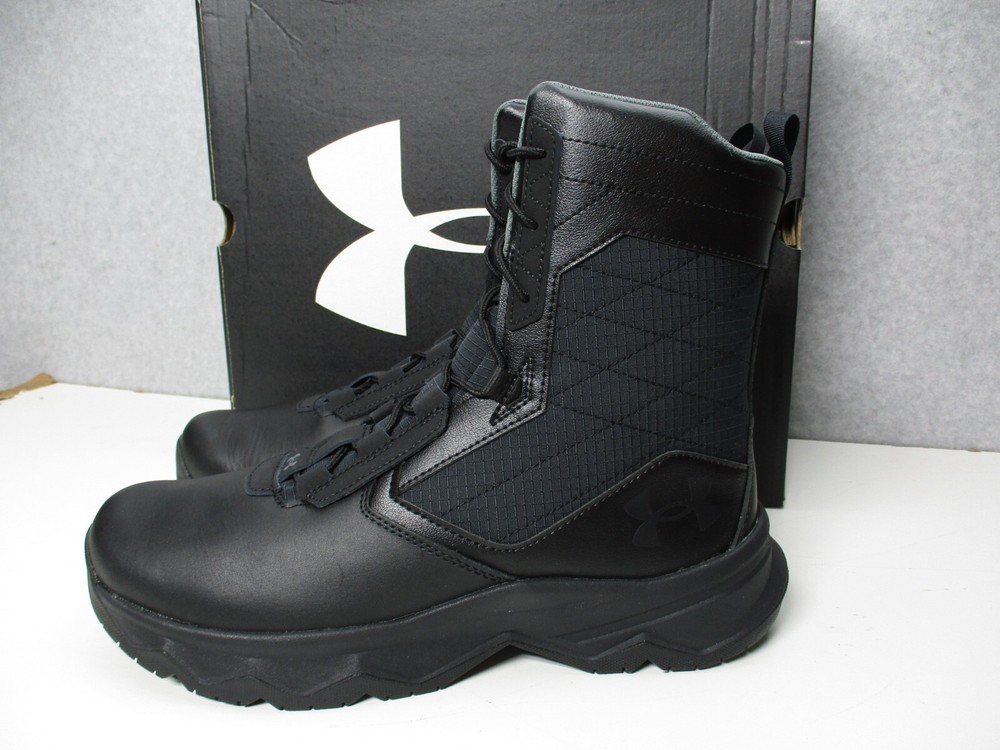 Under Armour UA Stellar G2 Black Tactical Lace Boots Mens Sz 9.5