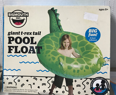   BigMouth,T-Rex Tail Pool Float, New On Distressed Box