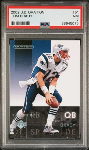 2002 Upper Deck Ovation #51 Tom Brady | PSA 7 | New England Patriots