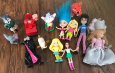 Small Assorted Dolls Figures People Kids Mixed Lot Of 14 Dora Troll Spin Master