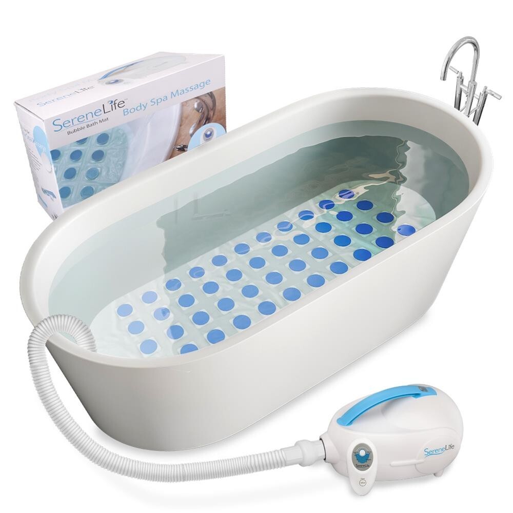 Masajeador de baño de burbujas portátil SereneLife spa térmico impermeable antideslizante