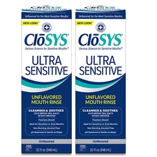 Closys Ultra Sensitive Mouthwash, 32 Ounce Pack of 2