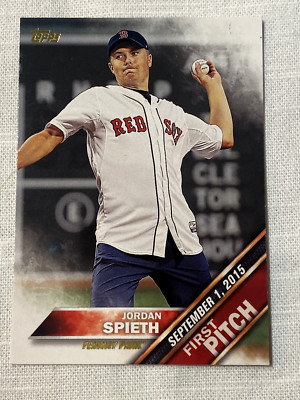 Jordan Spieth 2016 Topps First Pitch Insert Card #FP-7 Fenway Park Red Sox  