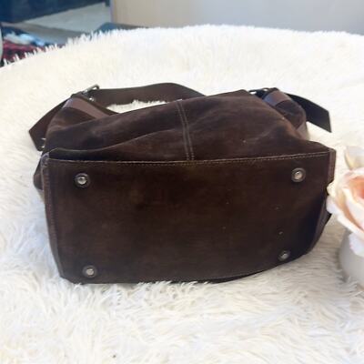 Banana Republic Brown Suede Leather Oversized Tote Purse Bag