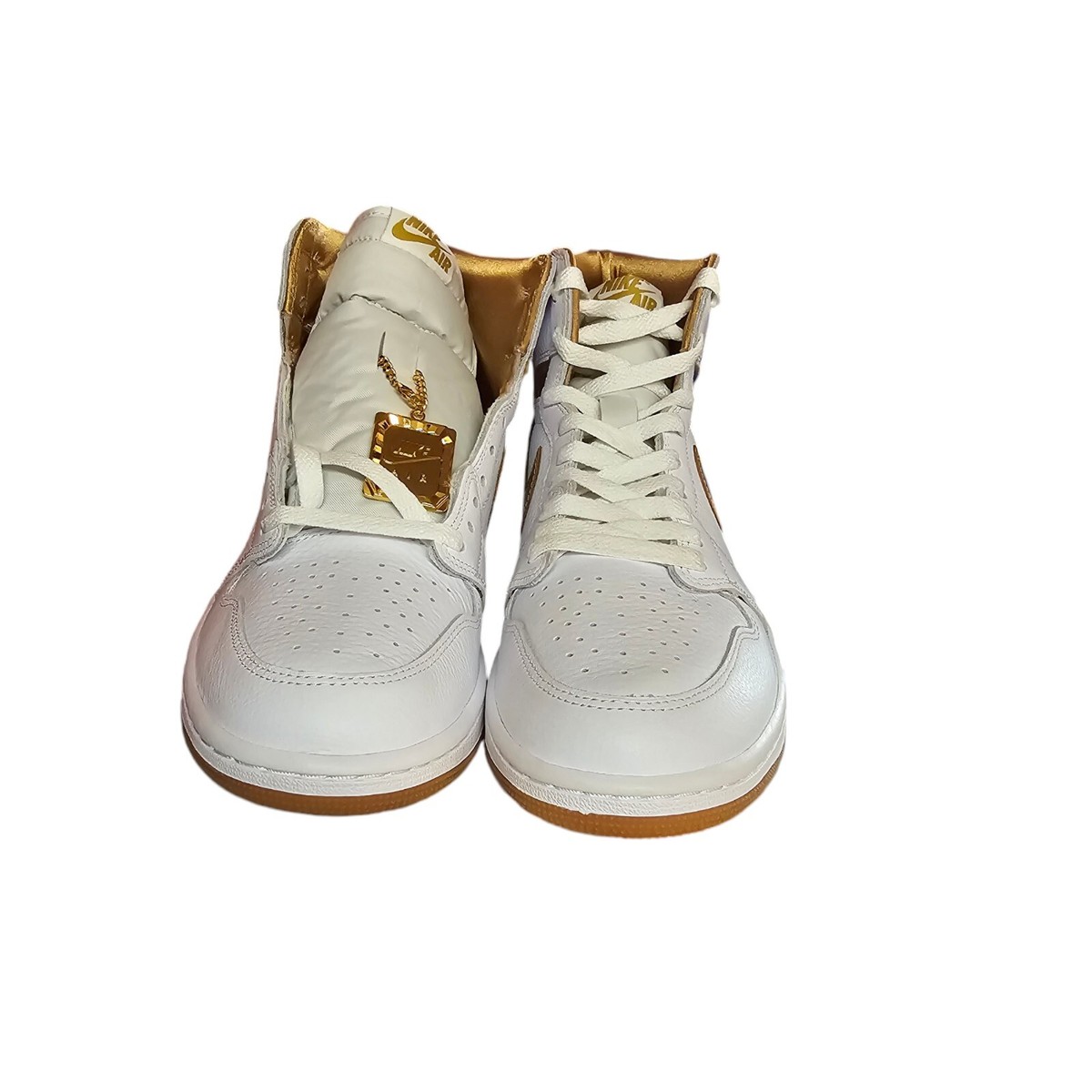 Nike Air Jordan 1 Retro High OG Metallic Gold White Womens FD2596