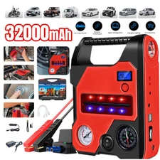 Car Jump Starter with Air Compressor 32000mAh Battery Jumper Box Charger Booster