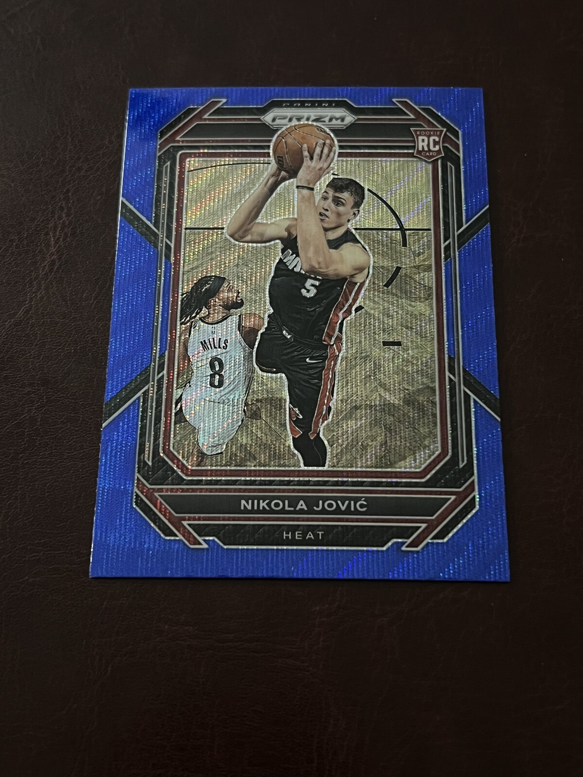 Nikola Jovic 2022-23 Panini TRUE Rookie Blue Wave Prizm SP #236 RC Miami Heat **