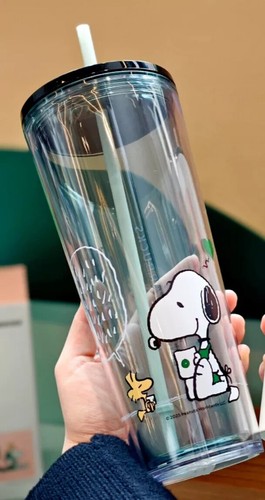2025 Limited Edition Starbucks Insulated Mug Peanuts Joe Kind Snoopy Love 24 oz. - Picture 5 of 10