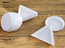 20 White Plastic Jewelry Beads Sorting Trays Storage Container Case For Craft