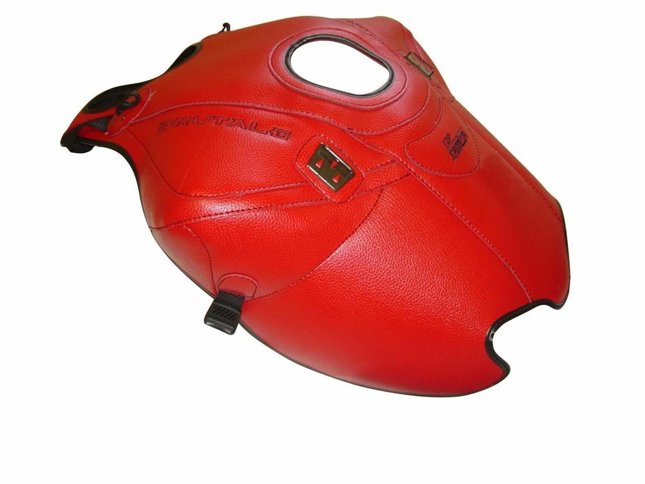 Protège-réservoir MV Agusta Brutale 2005-2011 Top Sellerie en cuir noir et rouge customisable