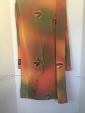 Vintage Mary McFadden Yellow Blue Floral Silk Scarf 43x43 Bold Colors Wrap
