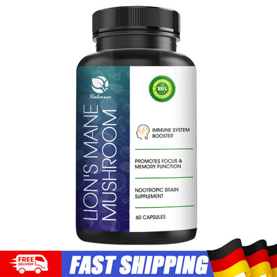 60 Kapseln Pilz-Komplex-Ergänzung -Löwenmähne, Shiitake, Reishi-Pillen, Chaga