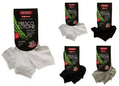 SG 3 Pack Unisex Socks Fresh Cotton Ankle Crew Socks 