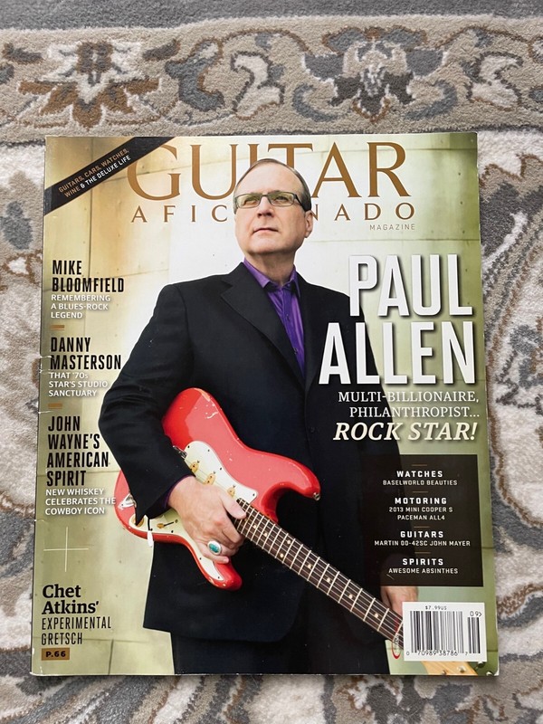 Guitar Aficionado Magazine Paul Allen 2013 Sept/Oct Vol 5/No.5