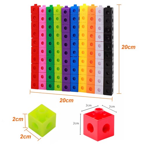 100 Piece Math Counters Toys Early Educational Toy Number Blocks for Boys Girls - Picture 18 of 25