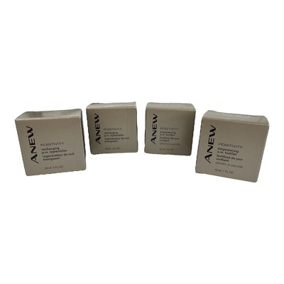 AVON ANEW Positivity Day & Night Replenishing Cream Set 1oz. Set of 4 NEW