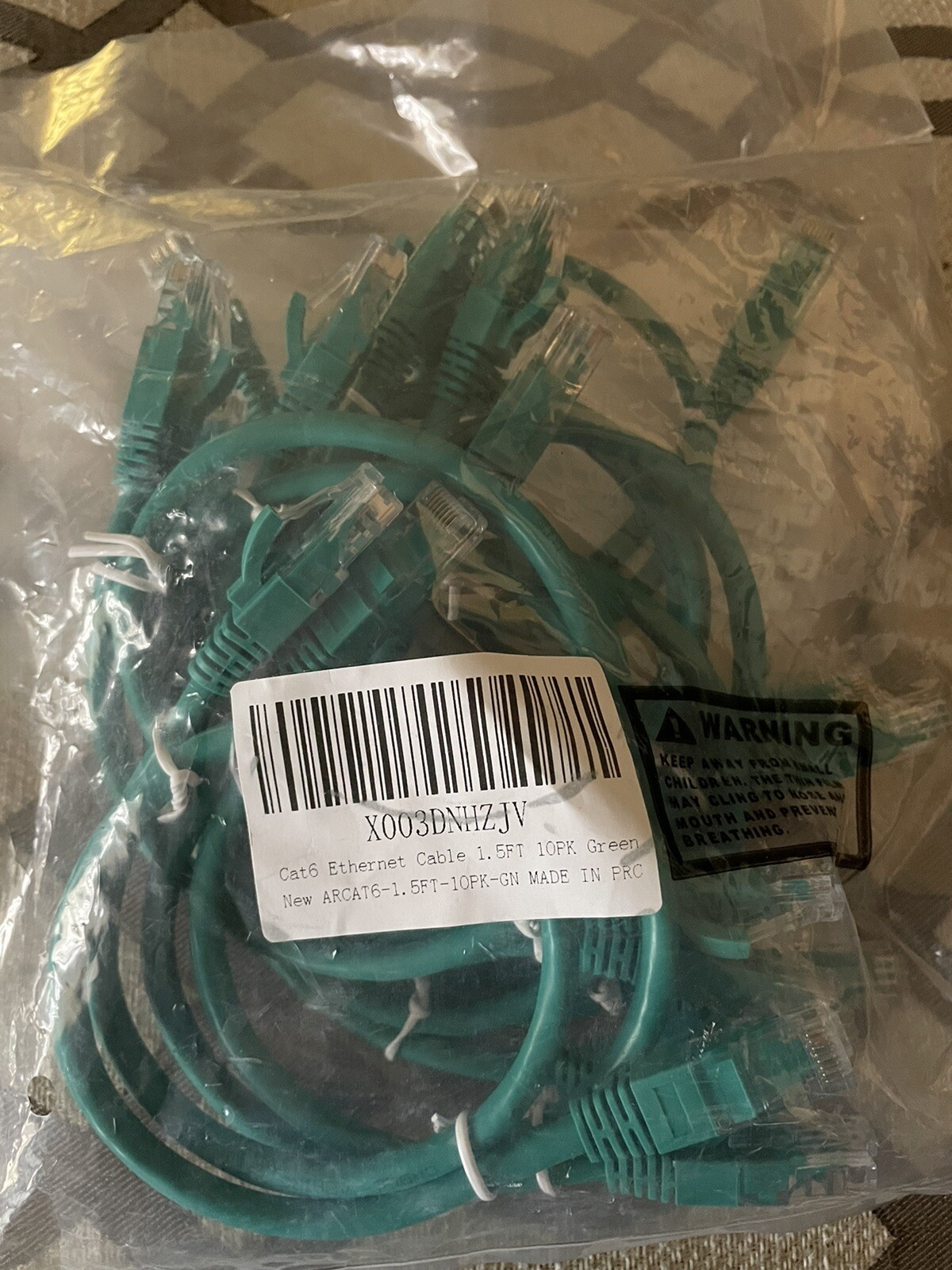 Cat6 Ethernet Cable 1.5' 10PK. ARCAT6-1.5FT-image