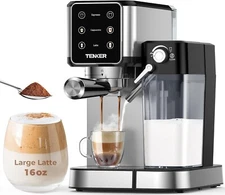 TENKER Espresso Machine 20 Bar, Cappuccino Machine, Automatic Milk Frother, NEW!