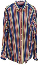 Polo Ralph Lauren Classic Fit Colorful Striped Long Sleeve Shirt Button L 16 1/2