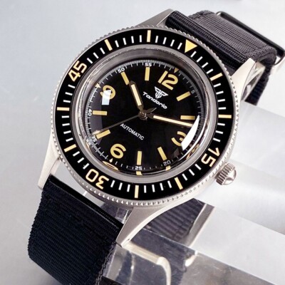 New 50-Fathoms Bezel 40mm Retro Men 8215 Automatic Mechanical Watches Sapphire