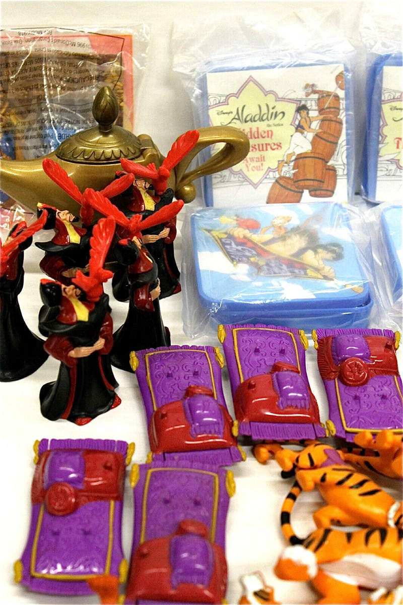 McDonald's Burger King Disney Premium Toy Lot Aladdin Return Of