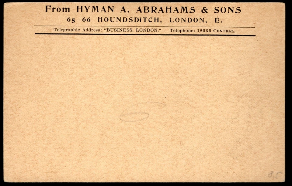 GB ADVERT  KEVII Stationery Card *CHINA FIGURES* Abrahams London POTTERY MC191a - Image 3 of 4