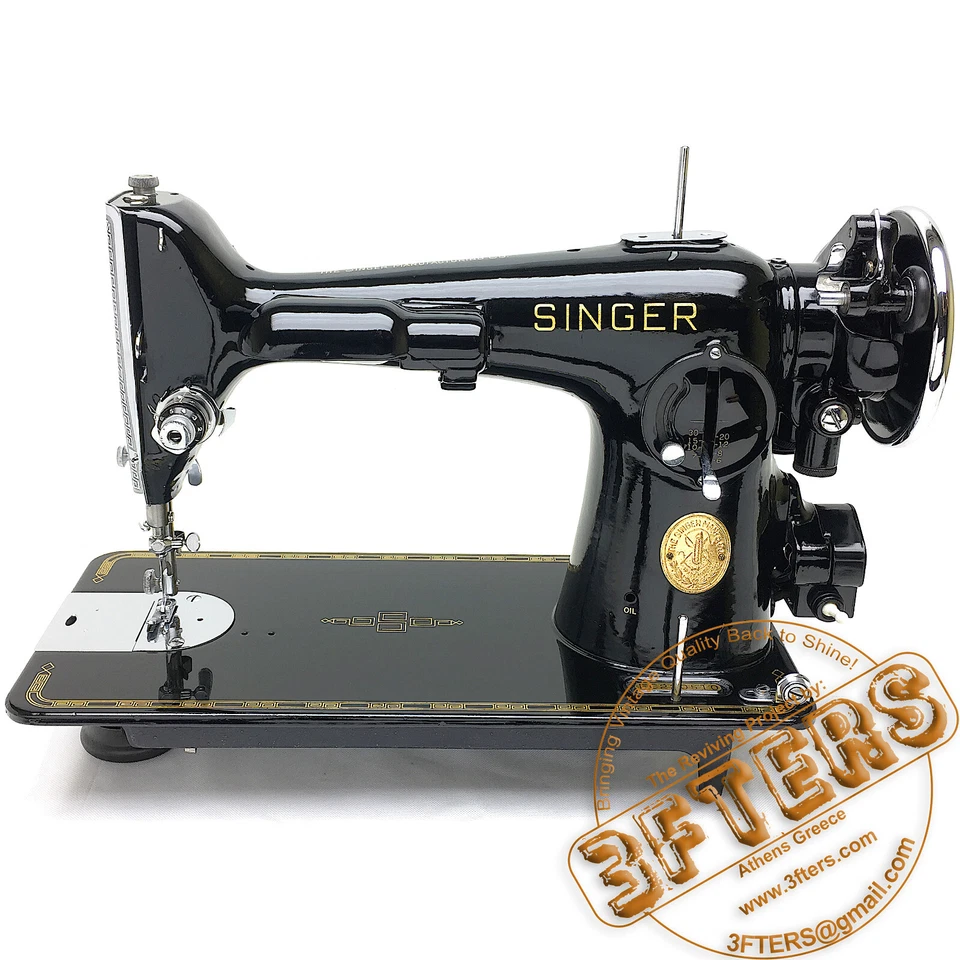 Máquina de coser SINGER 201-2 en maceta restaurada y reparada por 3FTERS Foto 2 de 4