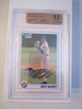 2010 MATT HARVEY BOWMAN PROSPECTS BASEBALL CARD BECKETT GRADED 9.5 - TUB M